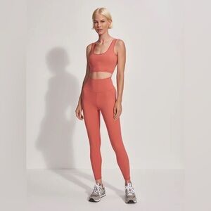 VARLEY// SHAPE HIGH RISE LEGGINGS IN MINERAL RED
